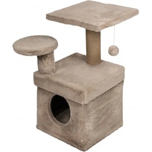 DUBEX Катерушка за котка, хралупа, два стълба, две площадки и топче 65 х 51 х 72 см, БЕЖОВО - dubex Турция 51538/tvr40-13
