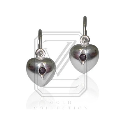 Čištín dětské zlaté bílé zlato s granáty VE 41