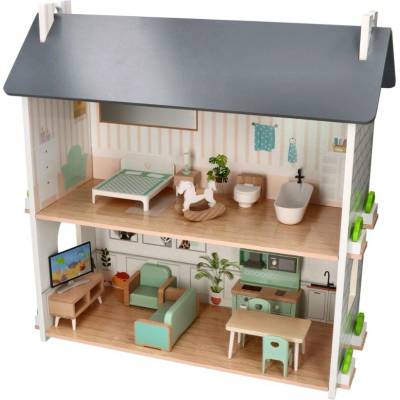 Adam Toys Dřevěný útulný domeček pro panenky