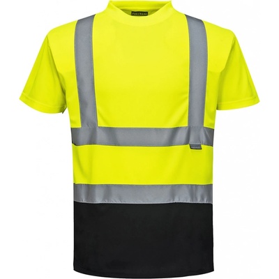 Portwest S378 Two Tone Relfexné tričko žltá/čierna