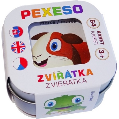 Bonaparte Pexeso Zvieratká 64 kariet v plechovej krabičke