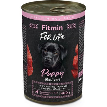 Dibaq Fitmin For Life Консервирано говеждо месо за кученца 400 g