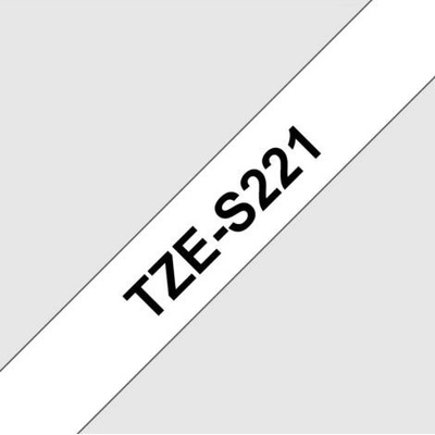 Samolepiaca páska Brother TZe-S221 9 mm biela/čierna