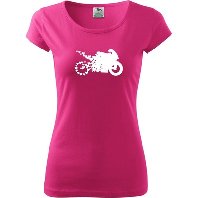 Moto love Pure tričko Purpurová