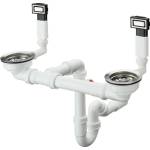 Hansgrohe Ръчен сифон Hansgrohe D15-10 за двойна мивка (43922800) Мивка за вграждане