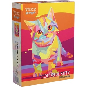 Yazz Пъзел Yazz Puzzle от 1000 части - Цветно коте (3869)