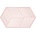 Zone Denmark Hexagon Поставка за горещи съдове, 24 см, светлорозова (36662)