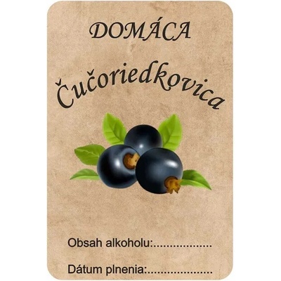 Etiketa na domácu Čučoriedkovica
