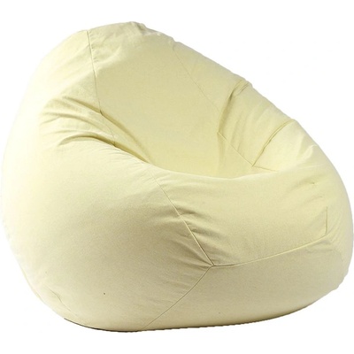 PUFRELAX Пуф, круша, 320л. , Nirvana Grande - Lemon, Перящ се калъф, Пълнеж от Полистиролни перли, Гама Premium, 8382 (PUF-G-NGR-PT-LE)