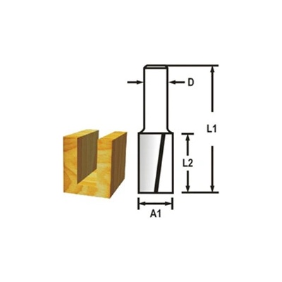 MAKITA Drážkovacie frézy 2 Stopka frézy 6 mm,10x25,4x57 mm