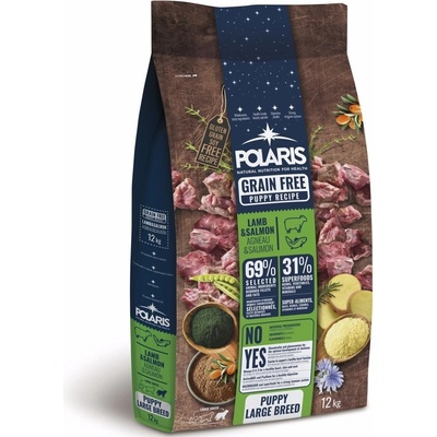 Polaris Grain Free pes Junior L.Breed jehně losos 12 kg
