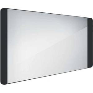 Nimco - Огледало със LED осветление, 120x65 см, алуминий/черно ZPC 42006-90 (ZPC 42006-90)