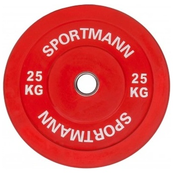 Image 1 of Sportmann Гумена тежест Bumper Plate SPORTMANN 25 кг / 51 мм- Червен