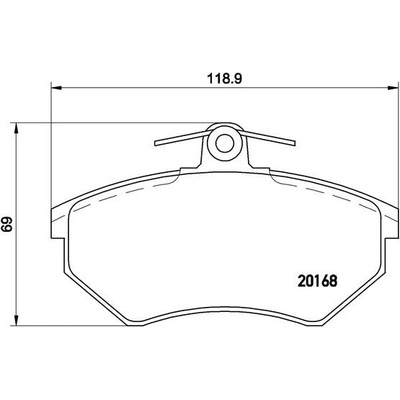 BREMBO Sada brzdových platničiek kotúčovej brzdy P85011