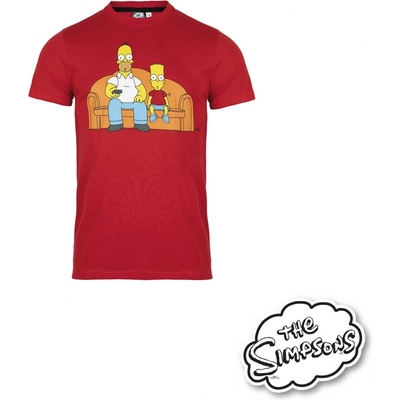 Pánské tričko Simpsons červená červená