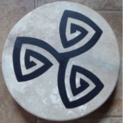 Mato Šamanský buben Trojitá spirála 30 cm