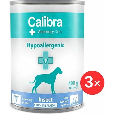 Calibra VD Dog Hypoallergenic Insect & Salmon 3 x 400 g