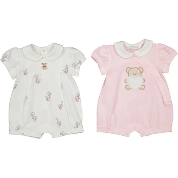 Mayoral Сет 2 гащеризона къси в Бебешко розов цвят за новородено момиче Mayoral