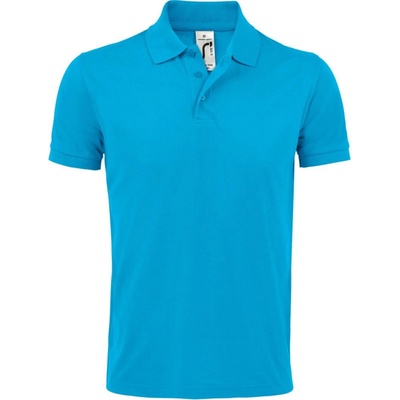 Sol´s Collection polokošile Prime Men krátký rukáv pánská Cot-25057102201 Aqua