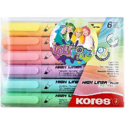 KORES High Liner Plus Pastel LOLLIPOPZ - sada 6 barev