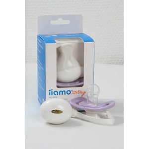 iiamo Залъгалка с клипс и кутийка iiamo - String+peace, 0-6 месеца, лилав (905) - ozone