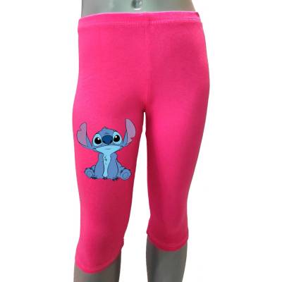 Dívčí 3/4 legíny Stitch Pohádky růžová