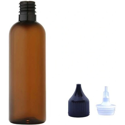 Via Plastová lahvička hnědá s černou špičkou Via 100 ml