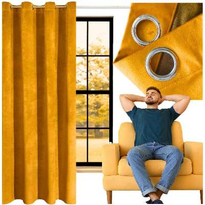 Velurová záclona 140x250cm na průchodkách zatemňující hotová velvet silná