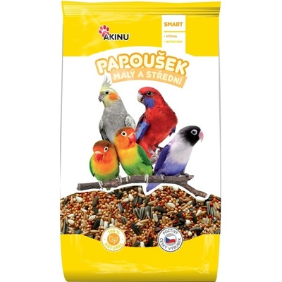 Akinu Papky Kompletní menu krmivo pro malé papoušky 1 kg