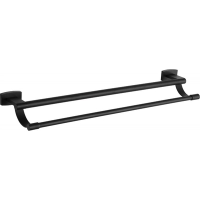 Mexen Zoja двойна закачалка за кърпи, черна - 7019125-70 (7019125-70)