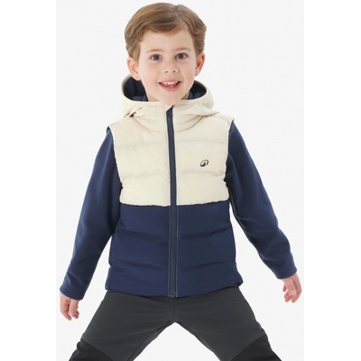 Quechua dětská turistická prošívaná vesta NH 500 béžová/modrá – Hledejceny.cz