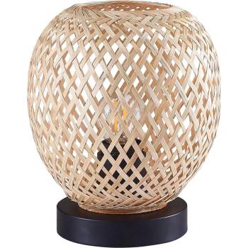 Polux Настолна лампа ZANZIBAR 1xE27/20W/230V Ø 18 см бамбук (SA2177)