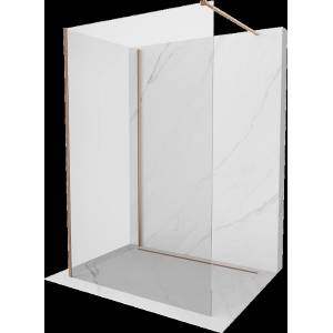 Mexen Kioto преграда за душа Walk-in 90 x 90 cm, прозрачна, четкана мед - 800-090-212-65-00-090 (800-090-212-65-00-090)