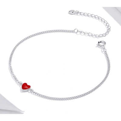 For Silver Náramek RED HEART - STŘÍBRO 925