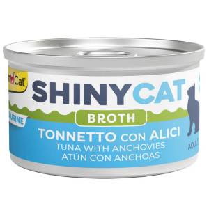 GimCat ShinyCat Tuna with Anchovies in Broth риба тон и аншоа в натурален бульон 70gr