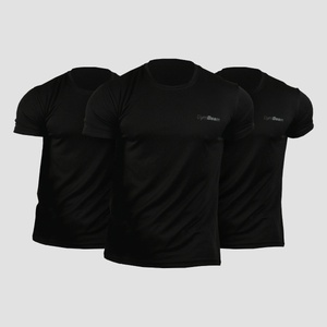 GymBeam Мъжки тениски TRN Black 3Pack S - 3pack