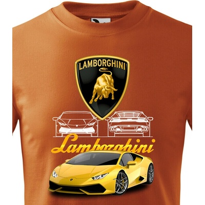 Dětské tričko Lamborghini Oranžová Velikost Canvas Bezvatriko.cz 2327