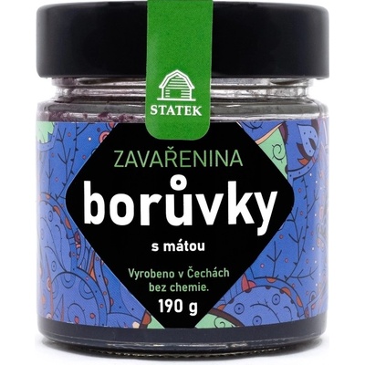Hradecké delikatesy Čučoriedková zaváranina s mätou 190 g