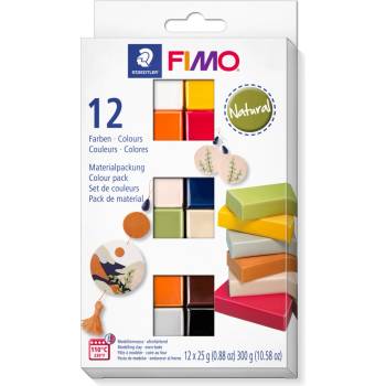 STAEDTLER К-т глина Staedtler Fimo Soft, 12цв. х 25g, Natural (28008-А-NATURAL)