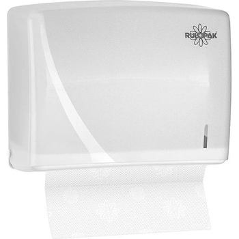 RULOPAK Диспенсър за кърпи за ръце Rulopak Elite, бял, за 200 кърпи, (5050100037)
