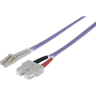 Intellinet 751049 optické vlákno LWL prepojovací [1x zástrčka LC - 1x zástrčka SC] 50/125 µ Multimode OM4, 1m