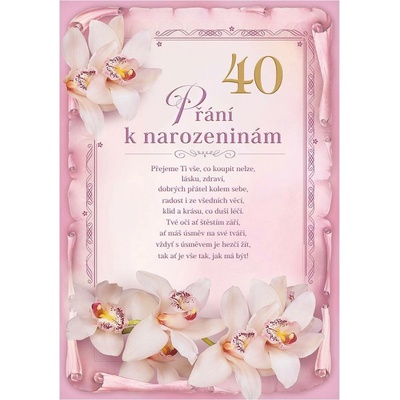 ARGUS Přání k 40. narozeninám 15-8012c40