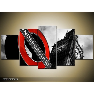 Černobílý obraz Londýn underground