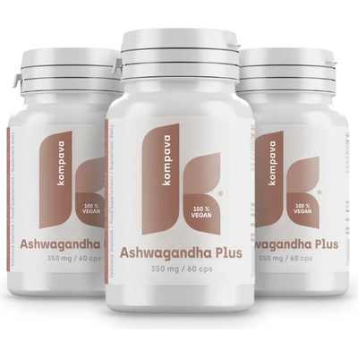 Kompava 3-balení Ashwagandha Plus 350mg 60 kapslí