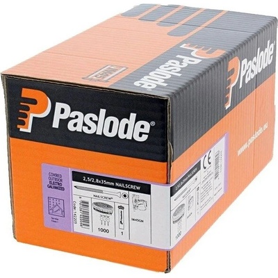 Paslode Klince nastrelovacie na klampiarske príponky NFP GN 2,8x25mm RING HDG, 1000ks + 1ks plynové náplne 30 ml