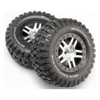 Traxxas колело 2.2/3.0", джанта SCT Split-Spoke сатенено-черна, гума KM2 (2) (2WD предни)