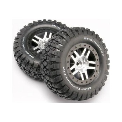 Traxxas колело 2.2/3.0", джанта SCT Split-Spoke сатенено-черна, гума KM2 (2) (2WD предни)