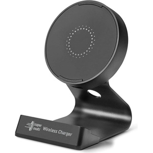 Hitachi-LG Безжично зарядно устройство HITACHI-LG HLW-TNMP7, 15W Fast Charging, Бяло/Черно - AEUG0B1 (HLW-TNMP7.AEUG0B1)