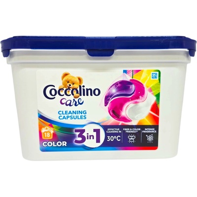 Coccolino капсули за пране, Цветно пране, 3в1, 18 броя