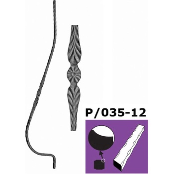 Umakov Tyč tvarová s nožičkou h950mm, T10/702-1 T12N-T10/702-1